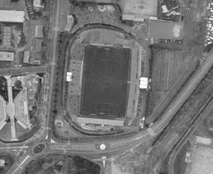 Vue aérienne du stade Pierre-de-Coubertin