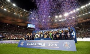 Les vainqueurs des quatre trophées nationaux de la saison : La Ligue 1, la Coupe de France, la Coupe de la Ligue et le Trophée des Champions!