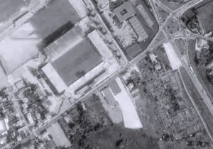 Vue aérienne du stade Marcel-Picot en travaux