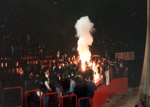 Les supporters du Kop de Boulogne lors d'une des deux soirée du Tournoi