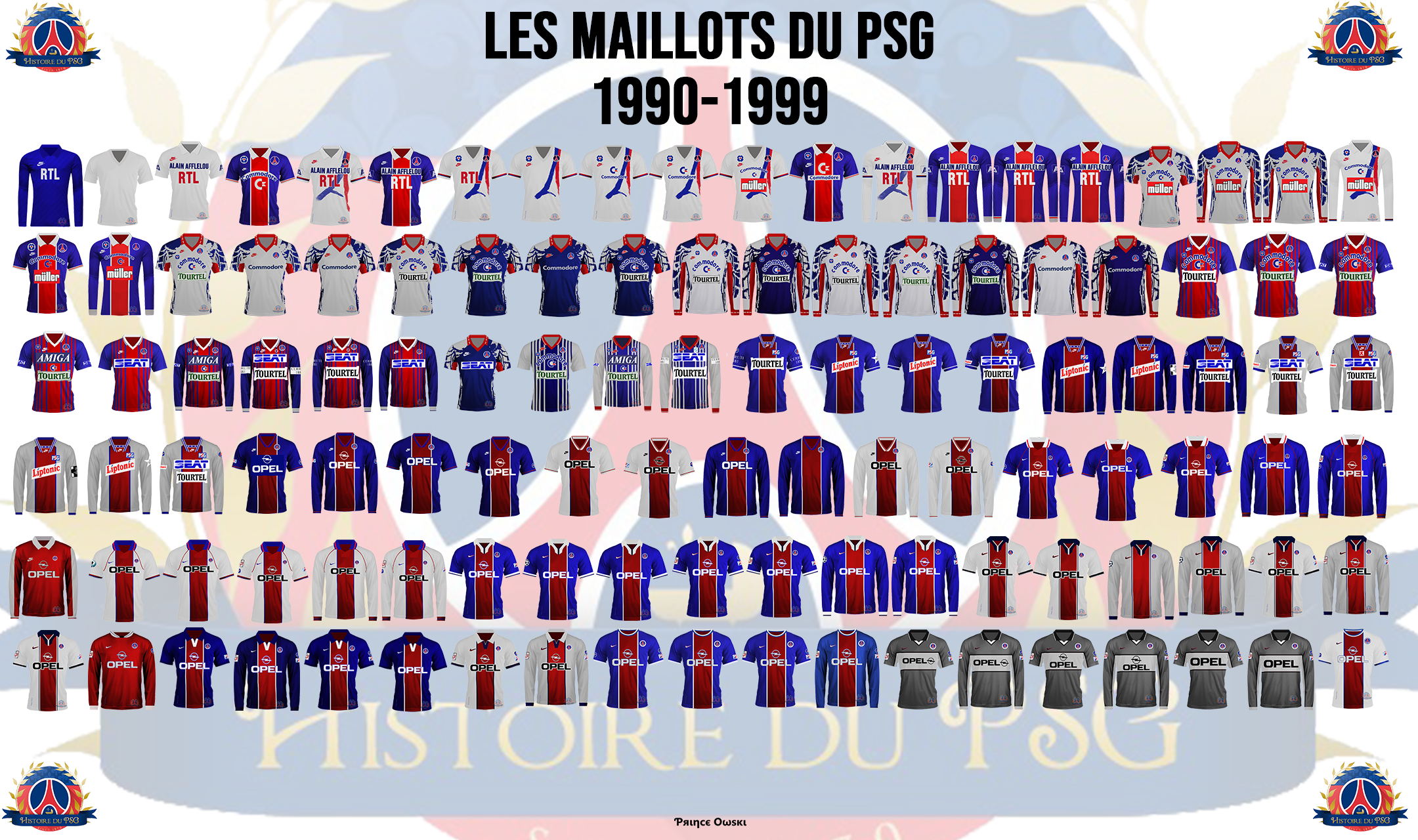 L'historique des maillots du PSG : Les années 1990 - Histoire du #PSG